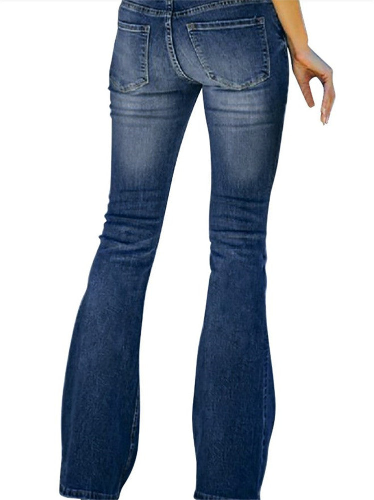 LONGBIDA Women Bell Bottoms High Waisted Stretch Slimming Fashion
