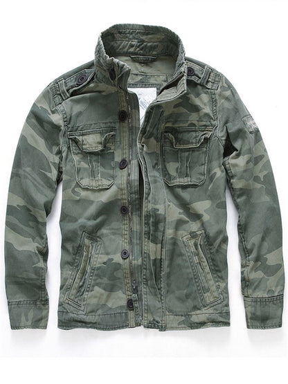 LONGBIDA Fashion Jacket Denim Retro Multi-pockets Men Cowboy