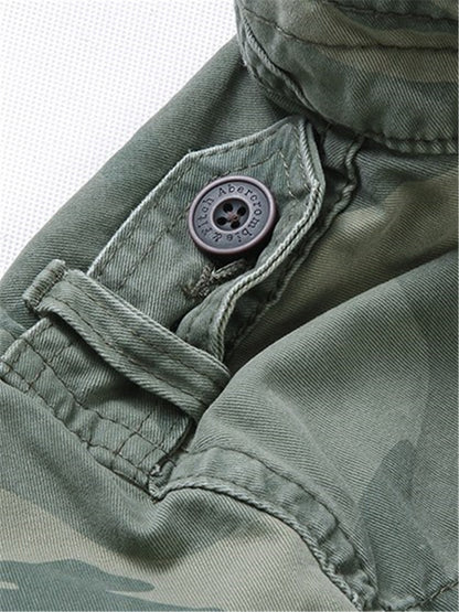 LONGBIDA Fashion Jacket Denim Retro Multi-pockets Men Cowboy
