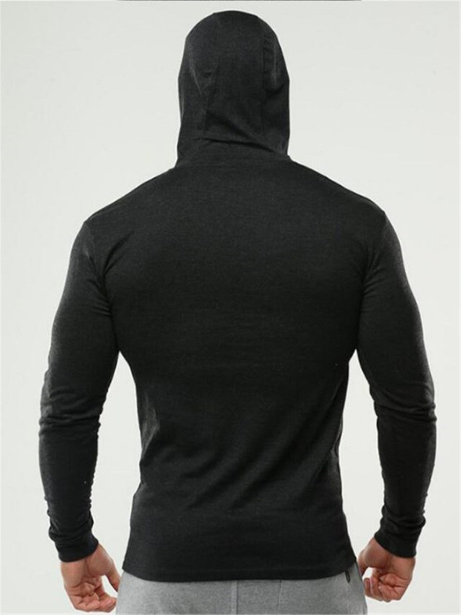 LONGBIDA Gym Bodybuilding Stringer Mens Hoodie T shirt Muscle Fitness
