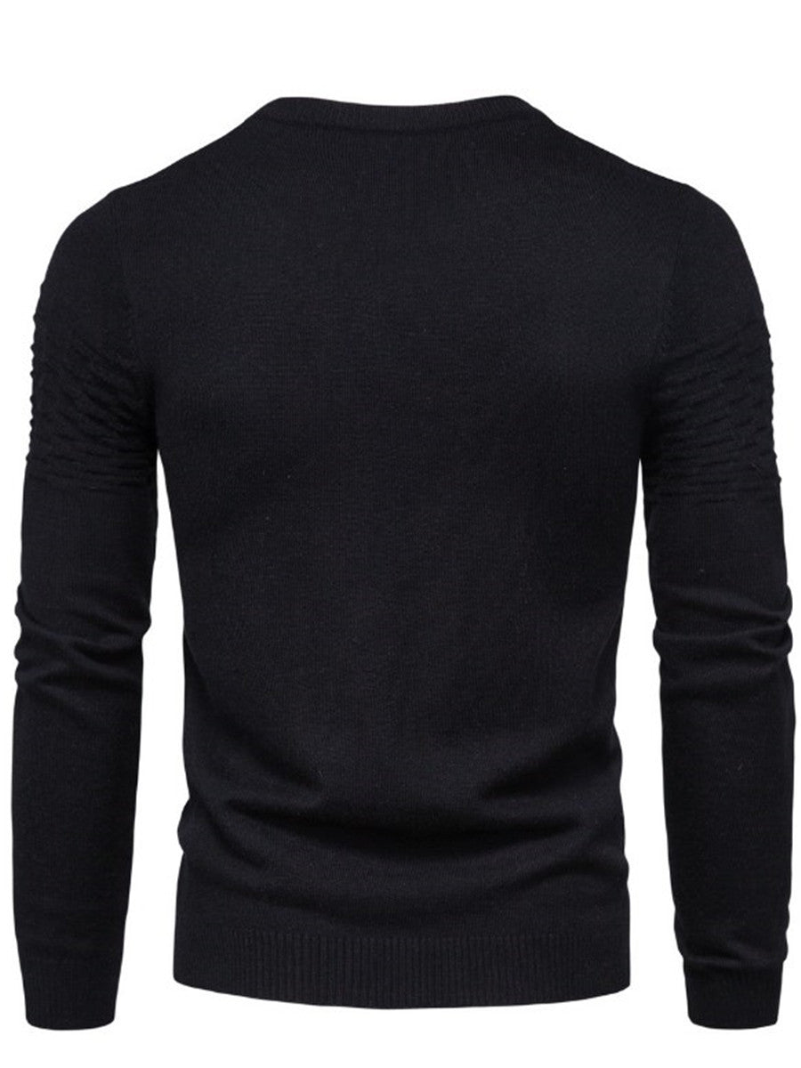 LONGBIDA Casual Cotton Men Sweater Pullovers Elasticity Fashion