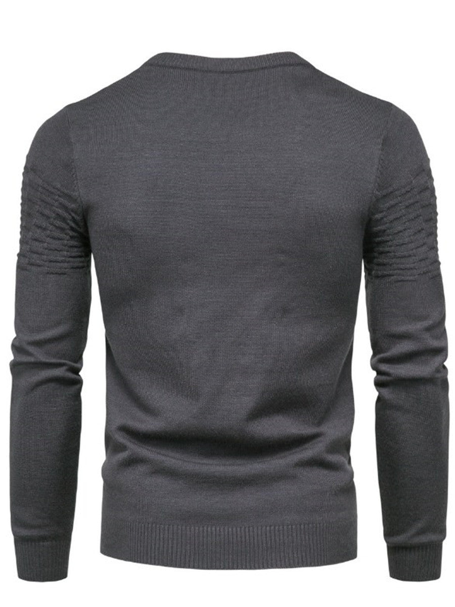LONGBIDA Casual Cotton Men Sweater Pullovers Elasticity Fashion