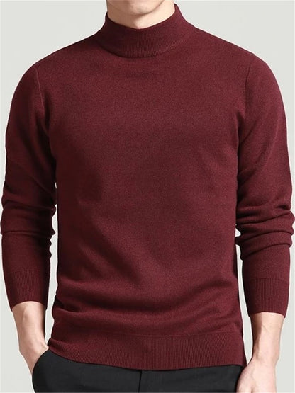 LONGBIDA Sweater Solid Pullovers Mens Wear Thin Fashion Undershirt