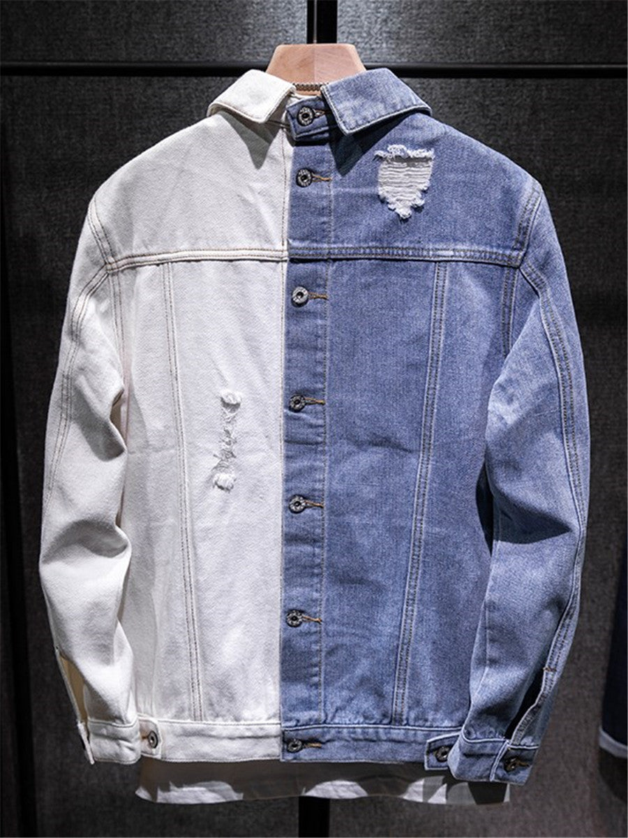 VINTAGE Mens DENIM JACKET Size L by CS & CO LS Blue Cotton Clean Rockabilly  EUC | eBay