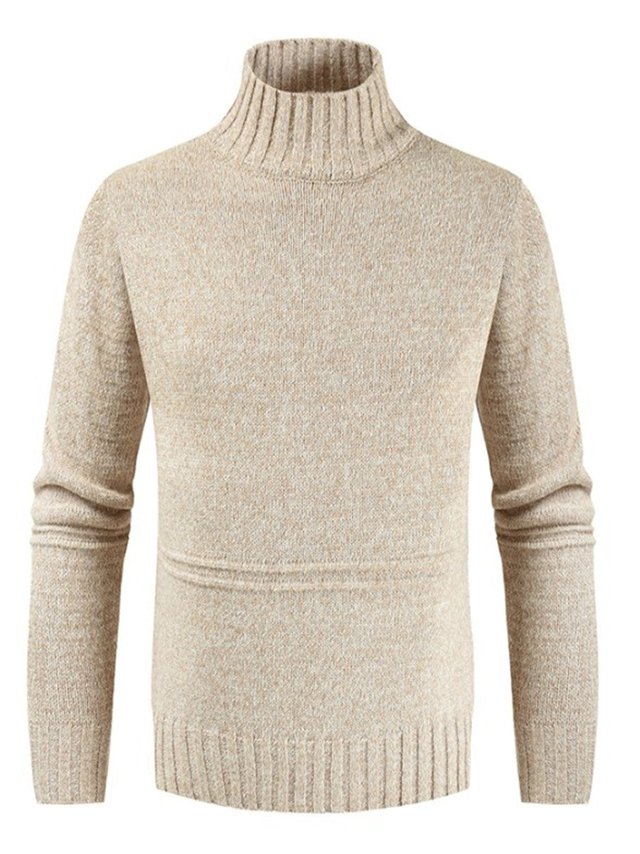 LONGBIDA Mens Classic Wool Knitwear Sweaters Thick Warm Cashmere Sweat