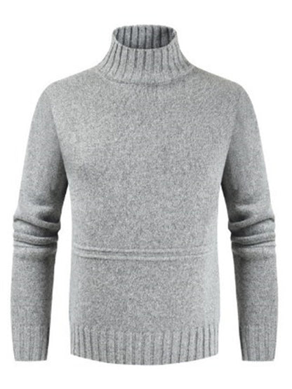 LONGBIDA Mens Classic Wool Knitwear Sweaters Thick Warm Cashmere Sweater