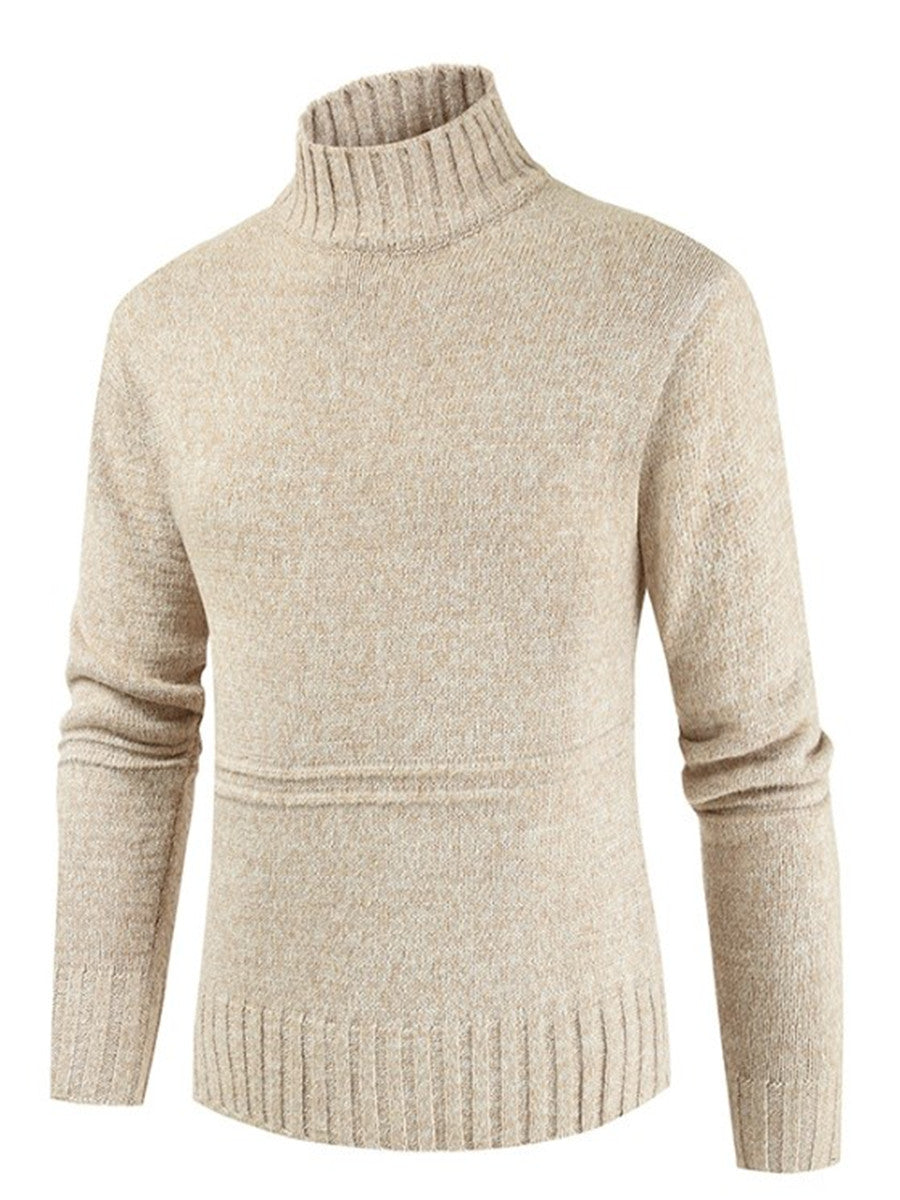 LONGBIDA Mens Classic Wool Knitwear Sweaters Thick Warm Cashmere Sweat