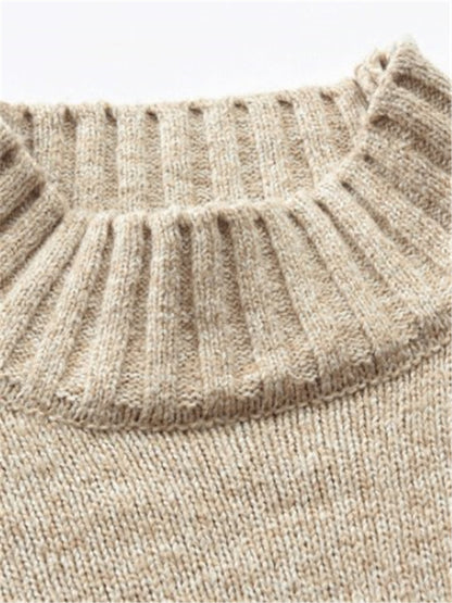 LONGBIDA Mens Classic Wool Knitwear Sweaters Thick Warm Cashmere Sweater