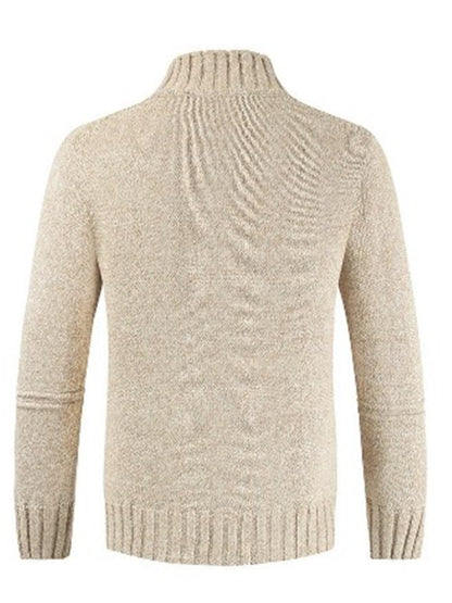 LONGBIDA Mens Classic Wool Knitwear Sweaters Thick Warm Cashmere Sweater