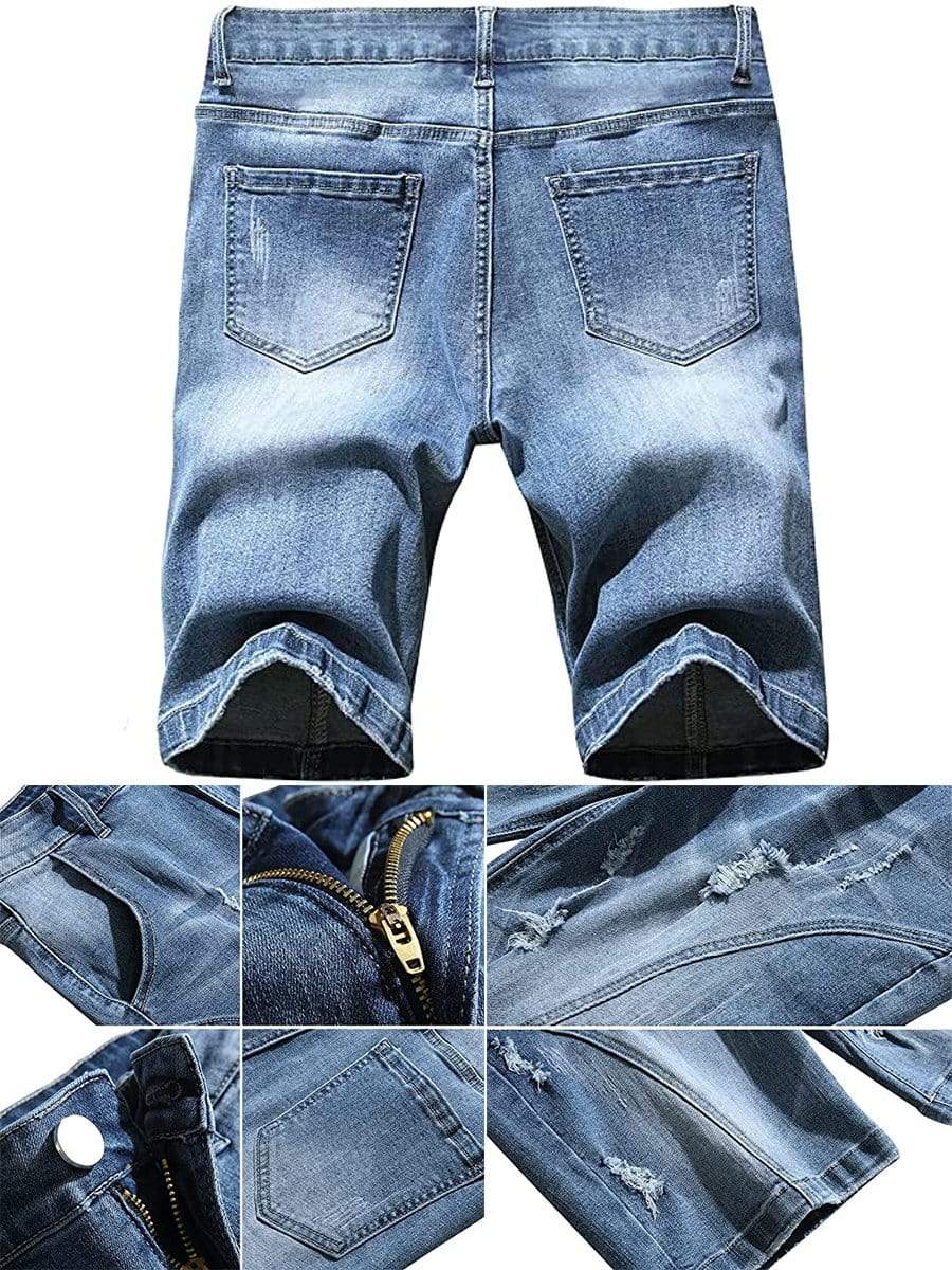 Buy JMP Men's Slim Fit Distressed Denim Shorts-(38) at Amazon.in