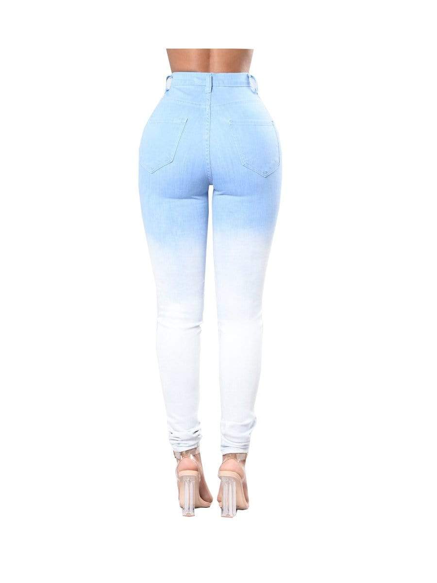 LONGBIDA Ripped Jeans Skinny Fashion High Waist For Women