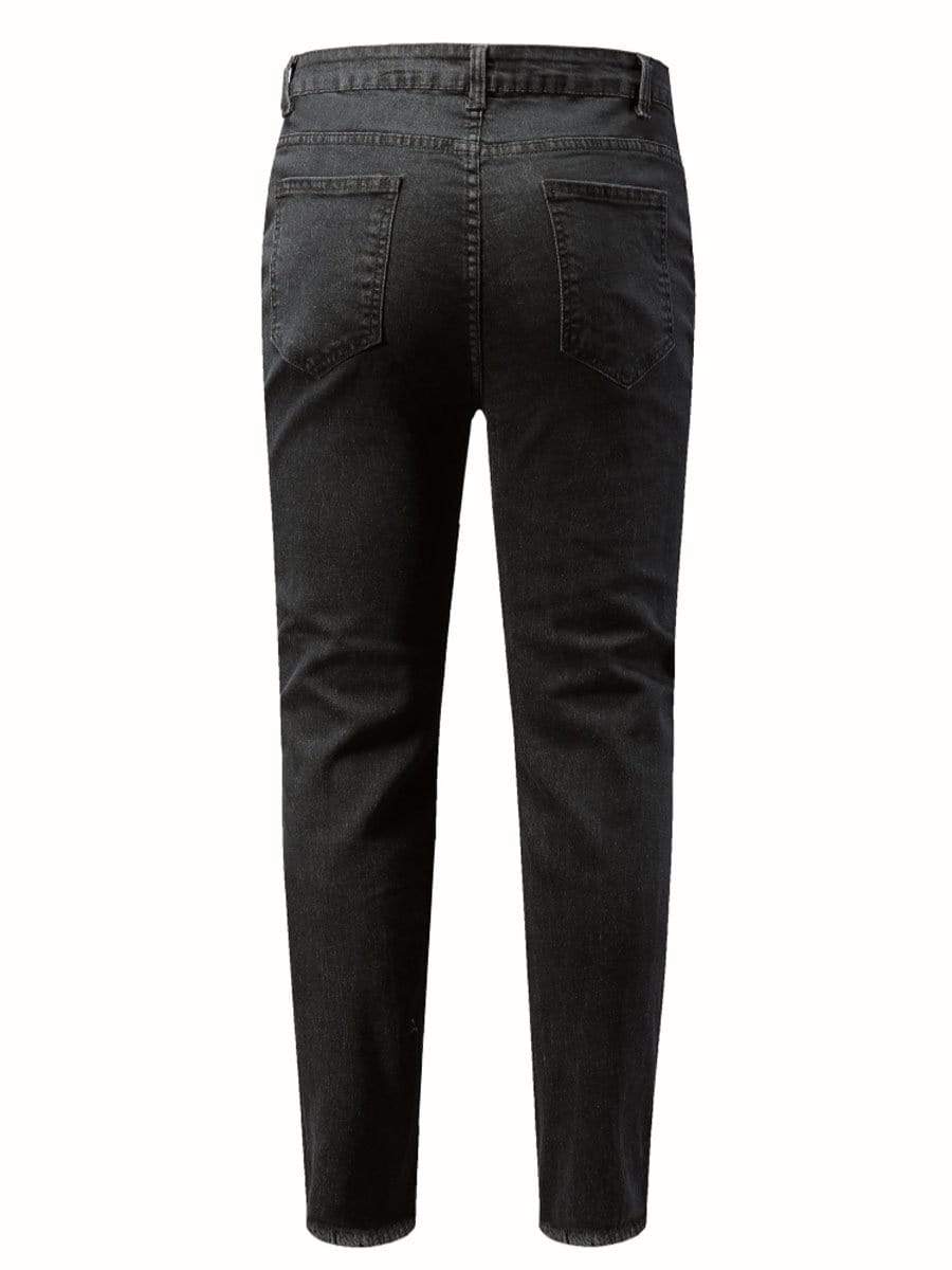 LONGBIDA Ripped Jeans Skinny Pencil Fashion Trousers For Men