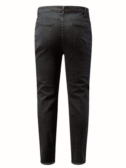 LONGBIDA Ripped Jeans Skinny Pencil Fashion Trousers For Men