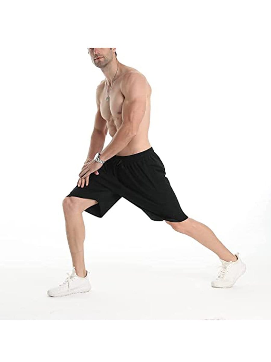 LONGBIDA Shorts Loose Fit Lightweight Quick Dry Training Pants For Men