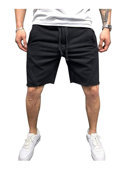 Black / L LONGBIDA Shorts Loose Fit Lightweight Quick Dry Training Pants For Men