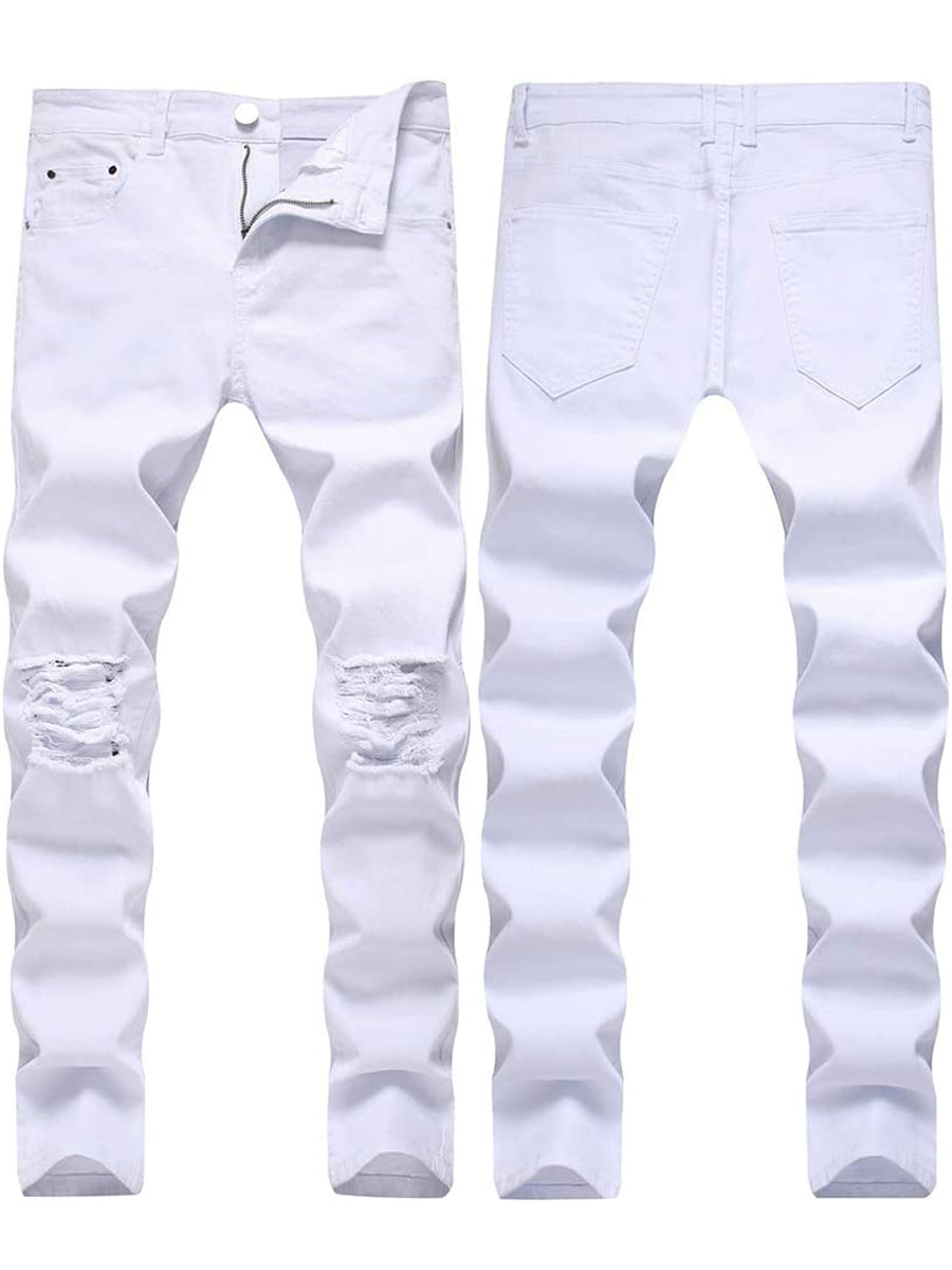 Buy Men's White Slim Fit Chinos Online at Bewakoof